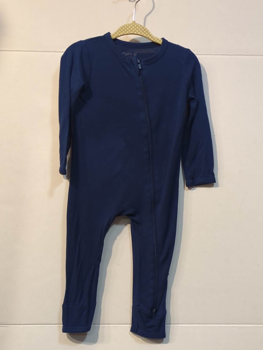 Kyte BABY Navy Zip Front One-Piece